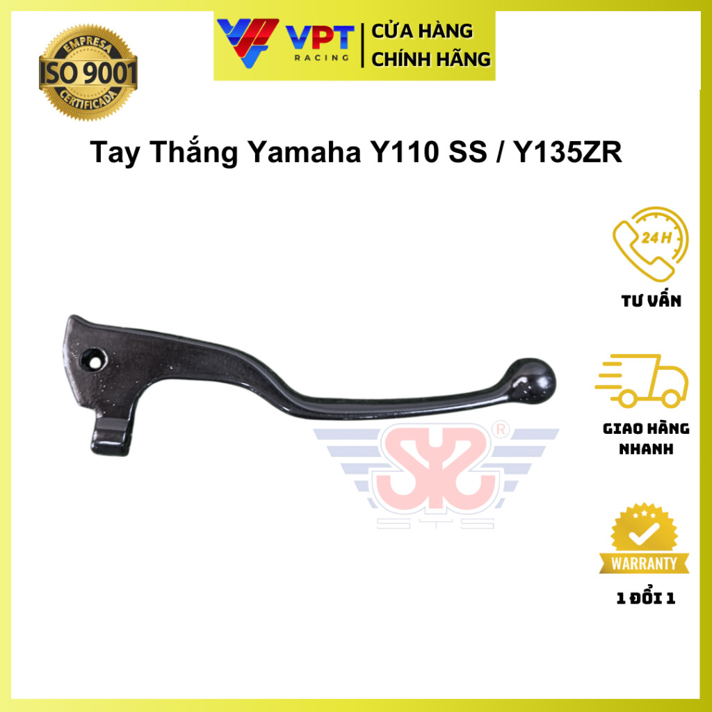 Tay thắng Y110 SS | Tay phanh Y135ZR màu đen - chính hãng SYS 3YR-83922