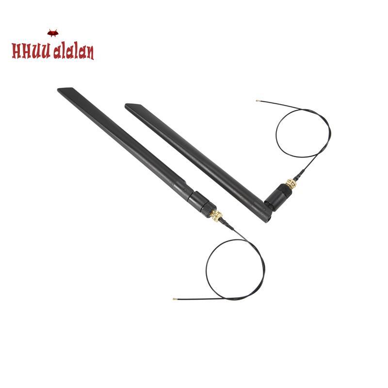 Ăng-ten WiFi không dây 6Dbi băng tần kép RP-SMA + MHF4 Cáp đuôi lợn cho mô-đun WIFI / WLAN thẻ không