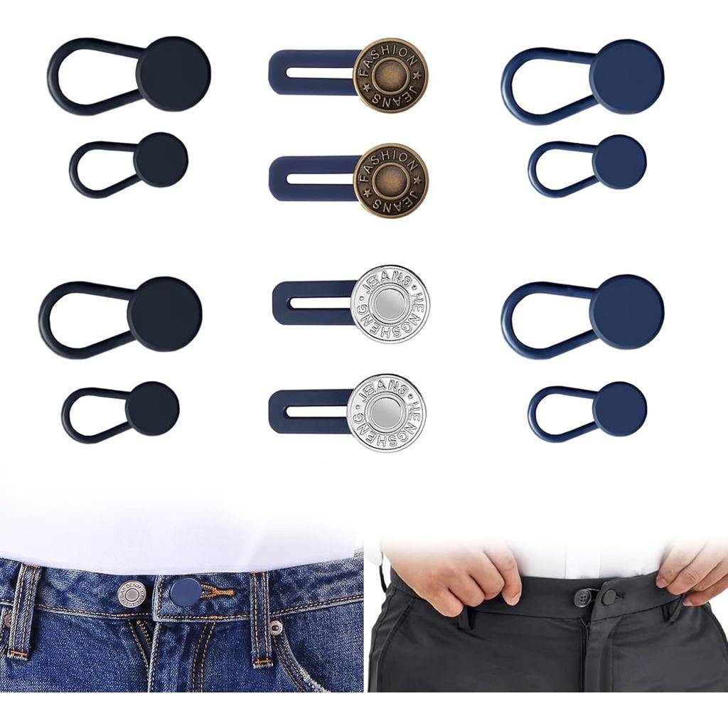 Bộ mở rộng nút HOME YUJ cho quần jean, Bộ mở rộng dây thắt lưng có thể điều chỉnh 12 chiếc cho nữ và