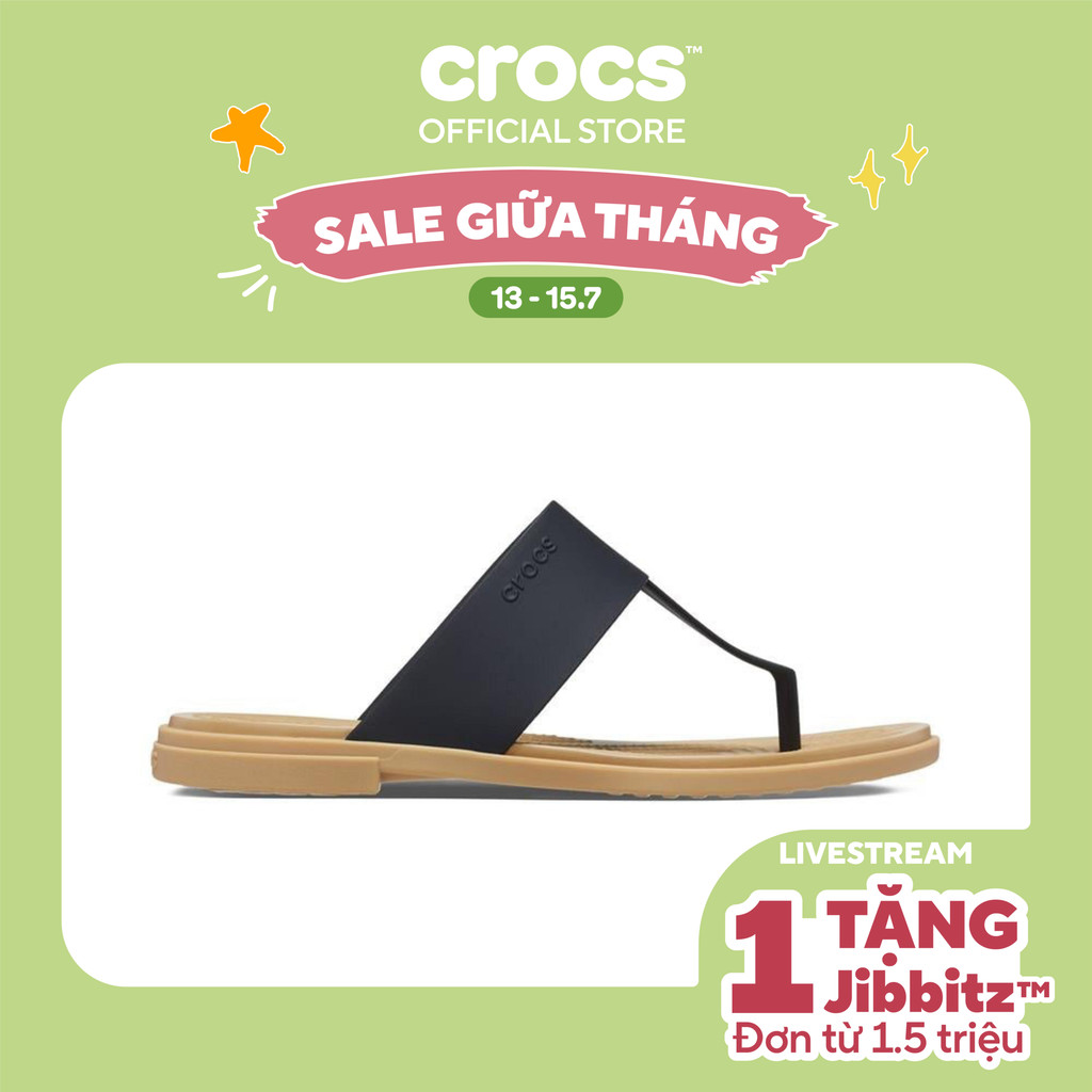 Dép Xỏ Ngón Nữ Crocs Tulum - Black