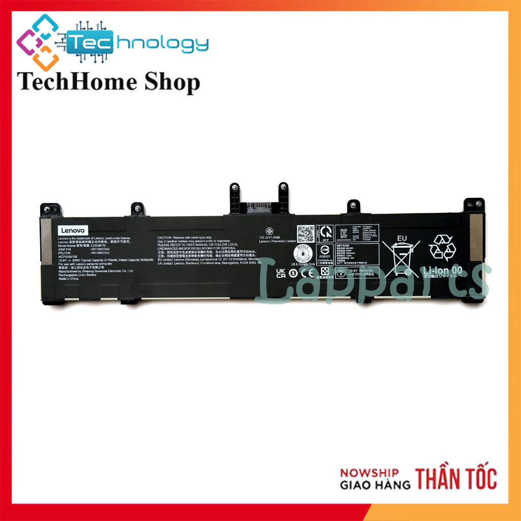 Pin Battery Lenovo ThinkPad P1 Gen 7, ThinkPad P1 Gen 7 21KV001SGE, 21KWS3JN00 L23C4P70 L23D4P70