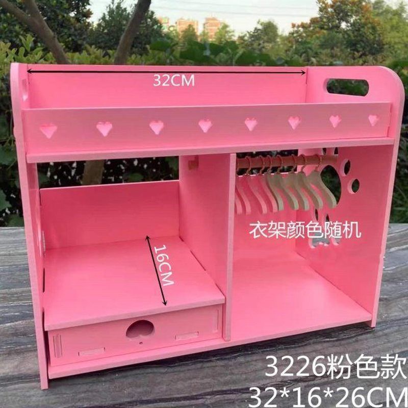 Giường Búp Bê Nhà Lưu Trữ 30 Búp Bê 20 Bê Đồ Dùng Búp Bê Nhỏ Centimeter 6 Điểm Để Bàn Màu Hồng