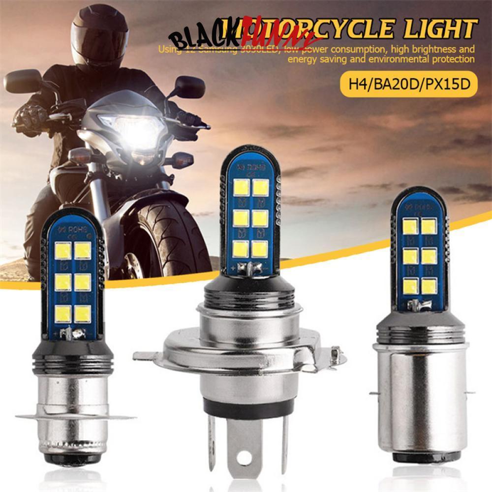 BLACKFUNNY Xe Máy 12V 12 Bóng Đèn Pha SMD H4 BA20D PX15D LED Hi Lo H6 BA20D Đèn Pha U6V3