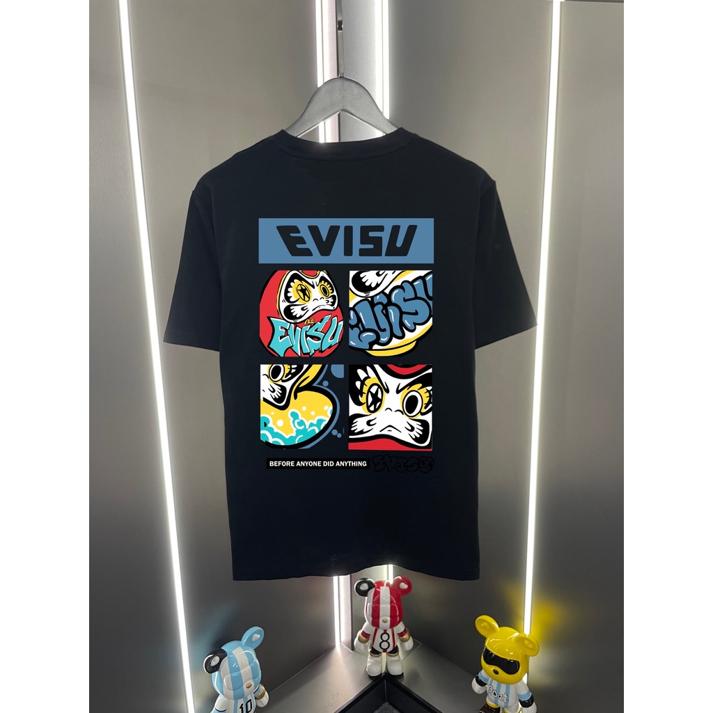 Áo thun Evisu / Áo thun Evisu in hình ngắn tay nam nữ Áo thun đi lại Áo thun ngắn tay Áo khoác nam m