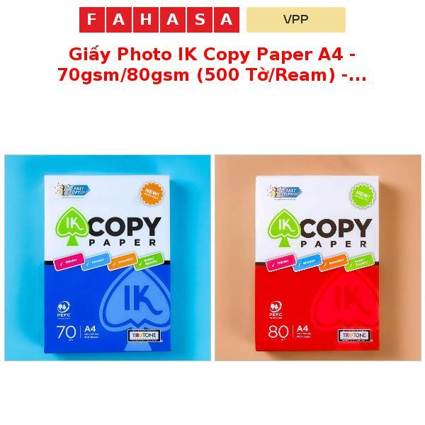 Giấy Photo IK Copy Paper A4 - 70gsm/80gsm (500 Tờ/Ream) - Thiên Long