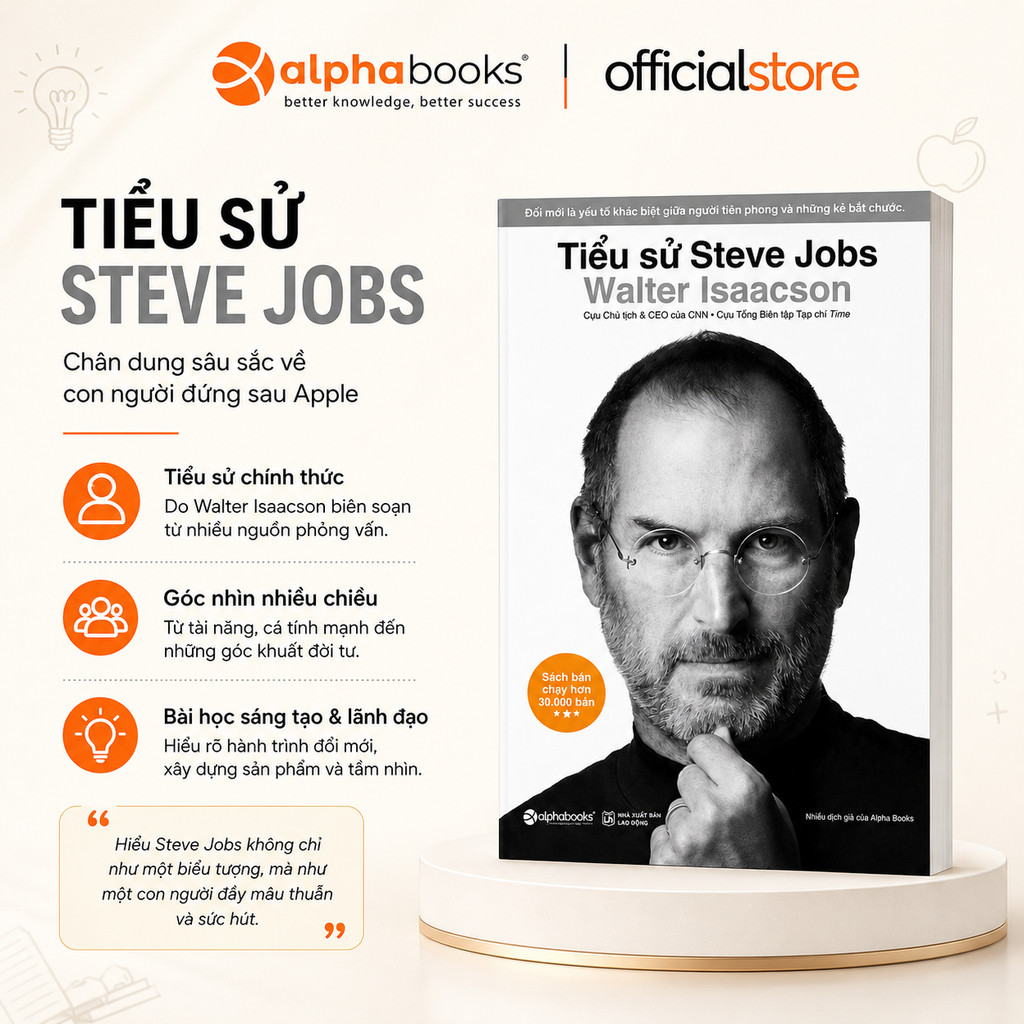 Sách Alphabooks - Tiểu Sử Steve Jobs (Walter Isaacson) (Alpha Books)