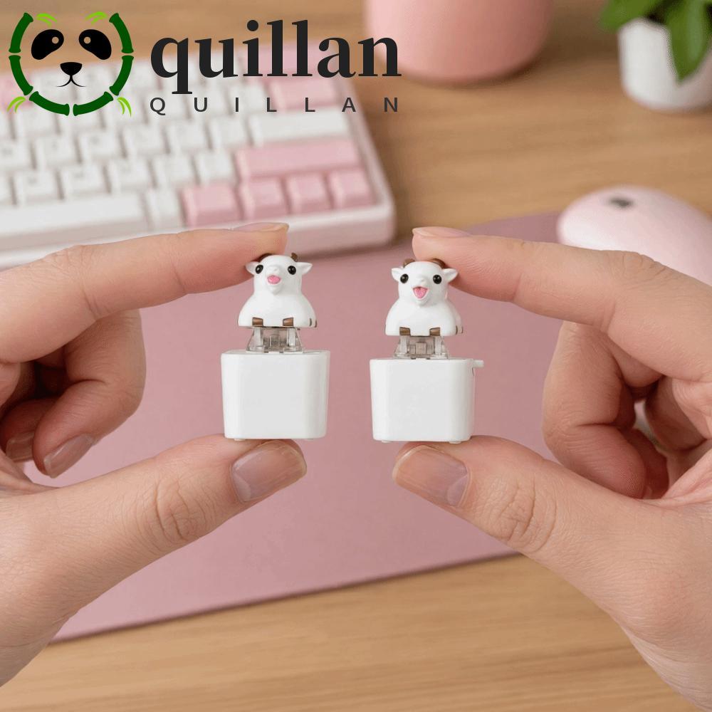 QUILLAN Little Lamb Pressing Sound Móc khóa, Thiết kế cừu Bàn phím âm thanh mỏ Fidget Móc khóa, Nút 