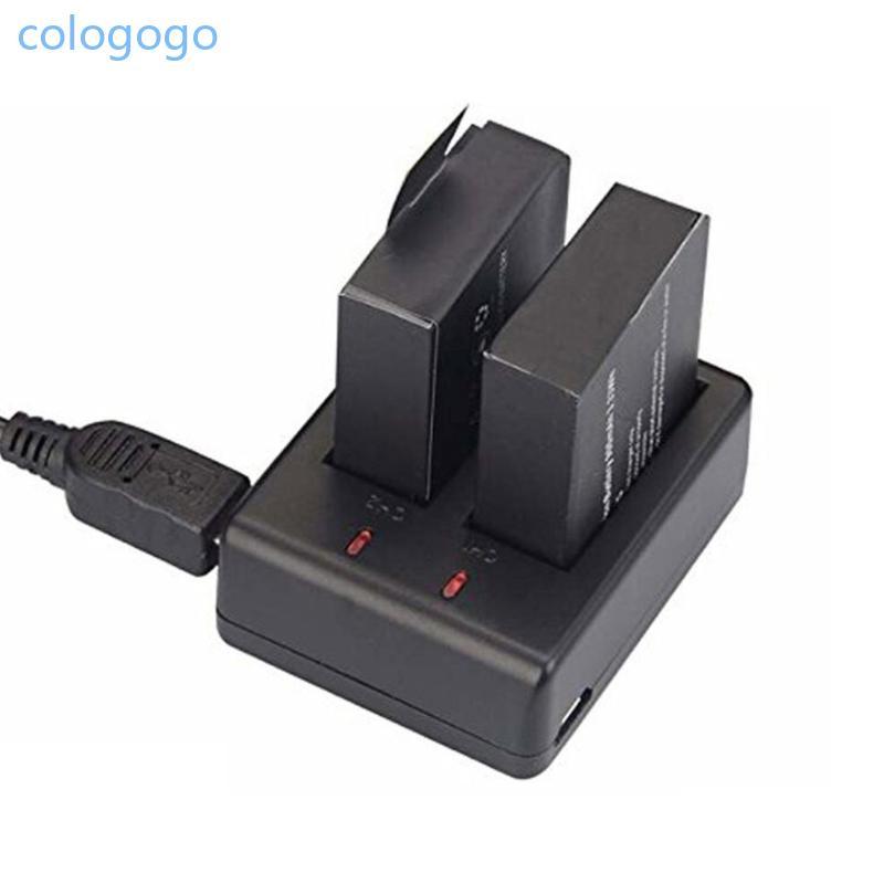 Bộ sạc COLO cho EKEN SJ4000 H9R Sạc hai pin Bộ sạc ABS chất lượng đồng thời cho máy ảnh chống nước E