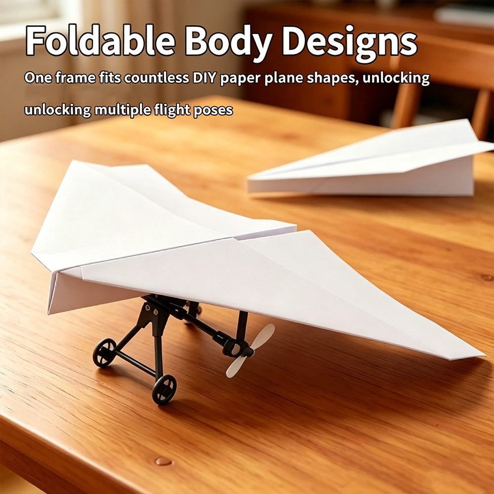 Next-Gen RC Paper Airplane DIY Handmade Aircraft Toy Portable Remote Flying Plane Simple Assembly Av