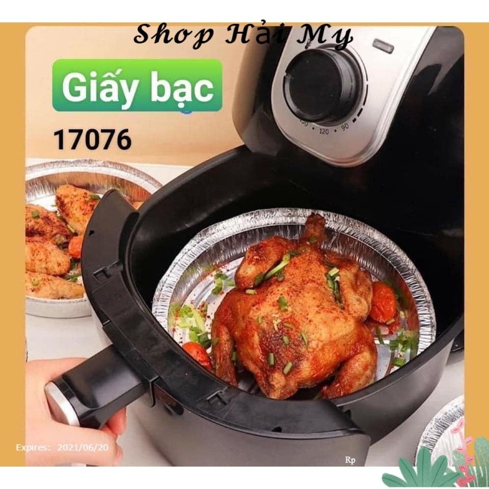shophaimy555 1 Sét 10 Khay Giấy Bạc Lót Nồi Chiên Không Dầu Tiện Lợi