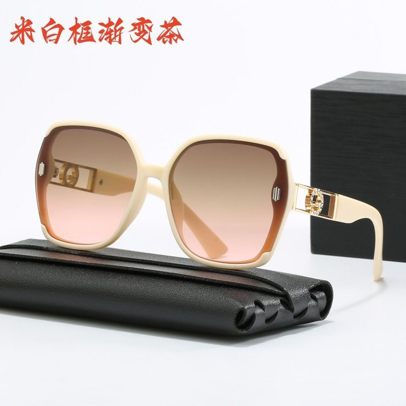 Slim-fit style high-end sun protection sunglasses gg Women's new style gg Home UV rays make big face