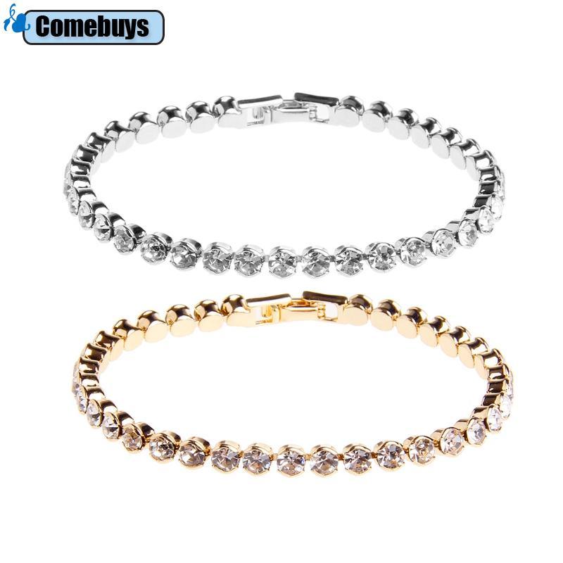 Com * Vòng tay Cubic màu trắng dành cho nữ Thiết kế Trang sức pha lê sinh nhật cho bé gái