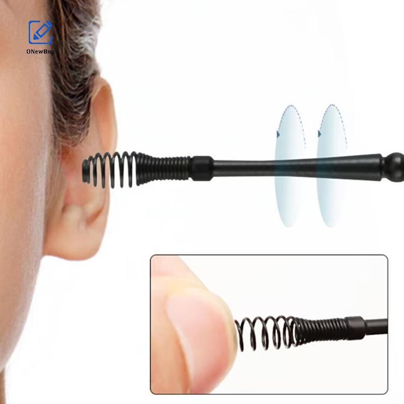 ONew 2 Cái / bộ Hai Đầu Xoắn Ốc Silicon Mềm Loại Bỏ Ráy Tai Bộ Muỗng Tai Silicon Loại Bỏ Ráy Tai Muỗ