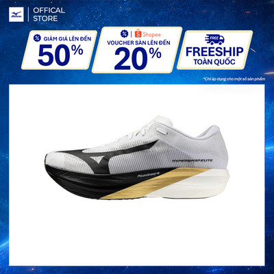 Giày Chạy Bộ UNISEX HYPERWARP ELITE - Trắng Đen Vàng - J1GC267301