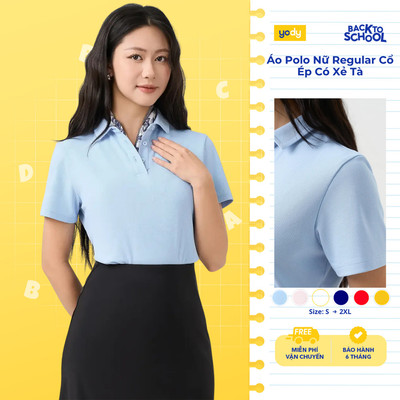[POLO ALL IN 1] Áo Polo Nữ Yody Regular Cổ Ép Có Xẻ Tà WCPO26A014