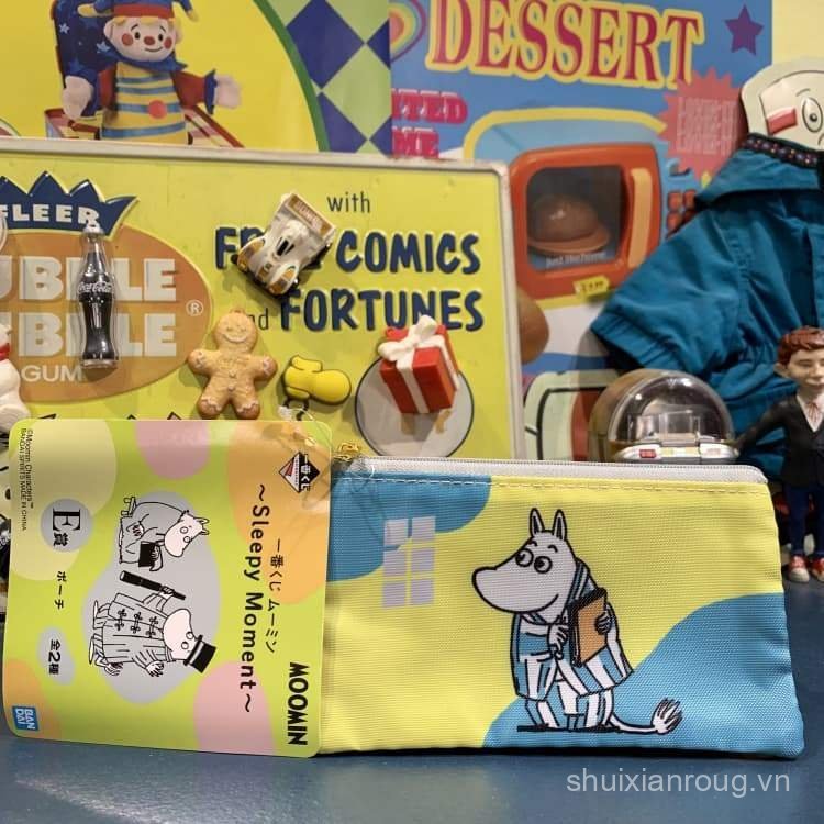 Sản phẩm mới Moomin Hippo Moomin Little Fat Moomin Ichiban Bedtime Pencil Case Túi lưu trữ