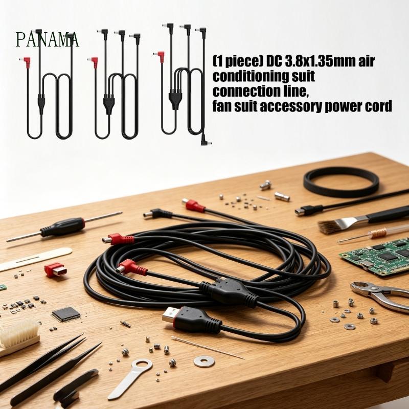 Fan Clothing Power Splitter Cable 3.8X1.35Mm Cooling Clothing Use