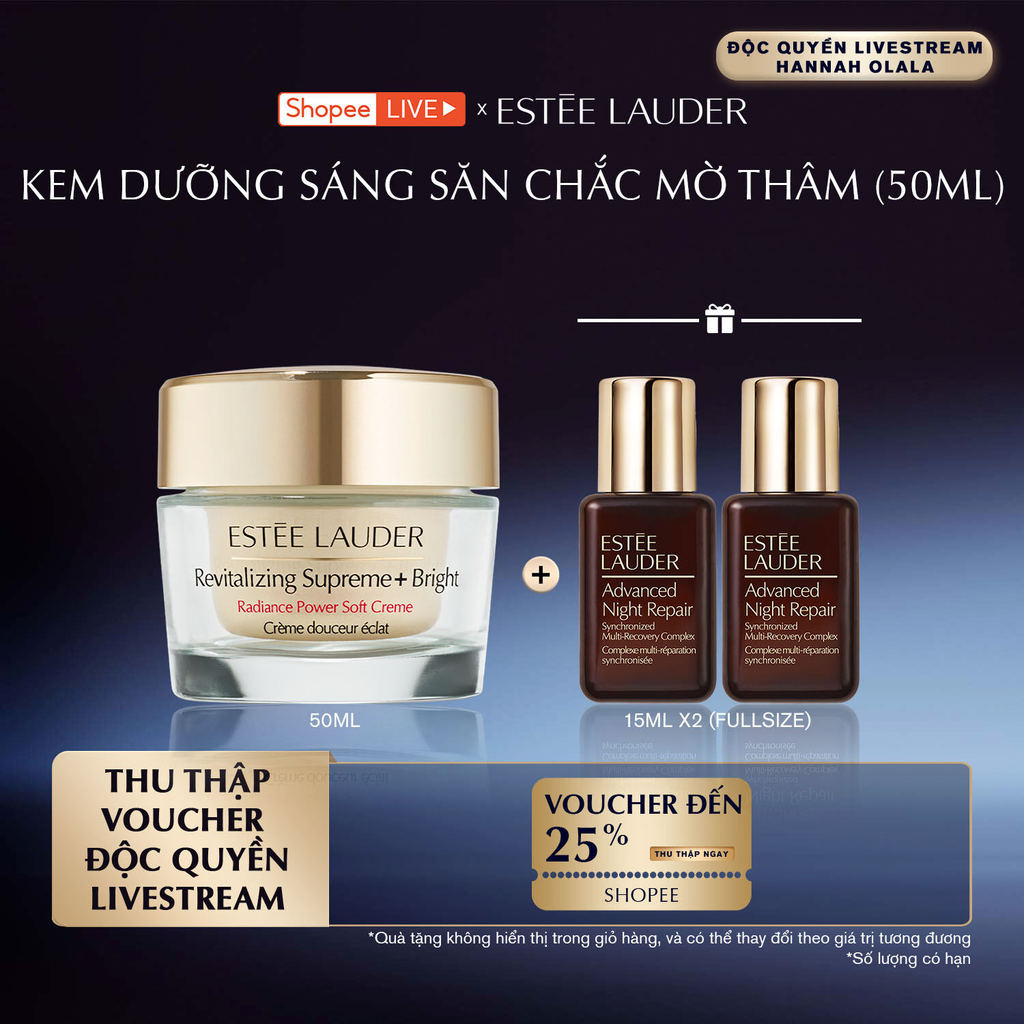 [Estee Lauder x Hannah] Kem dưỡng sáng săn chắc mờ thâm Estée Lauder Revitalizing Supreme+ Bright Ra