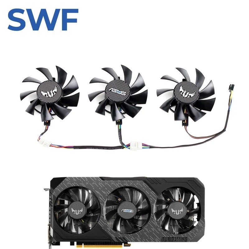 * 75MM FD8015U12D FD8015U12S Quạt Làm Mát Cho ASUS GTX 1660 SUPER Ti RX 5700 XT TUF X3 OC Quạt Card 