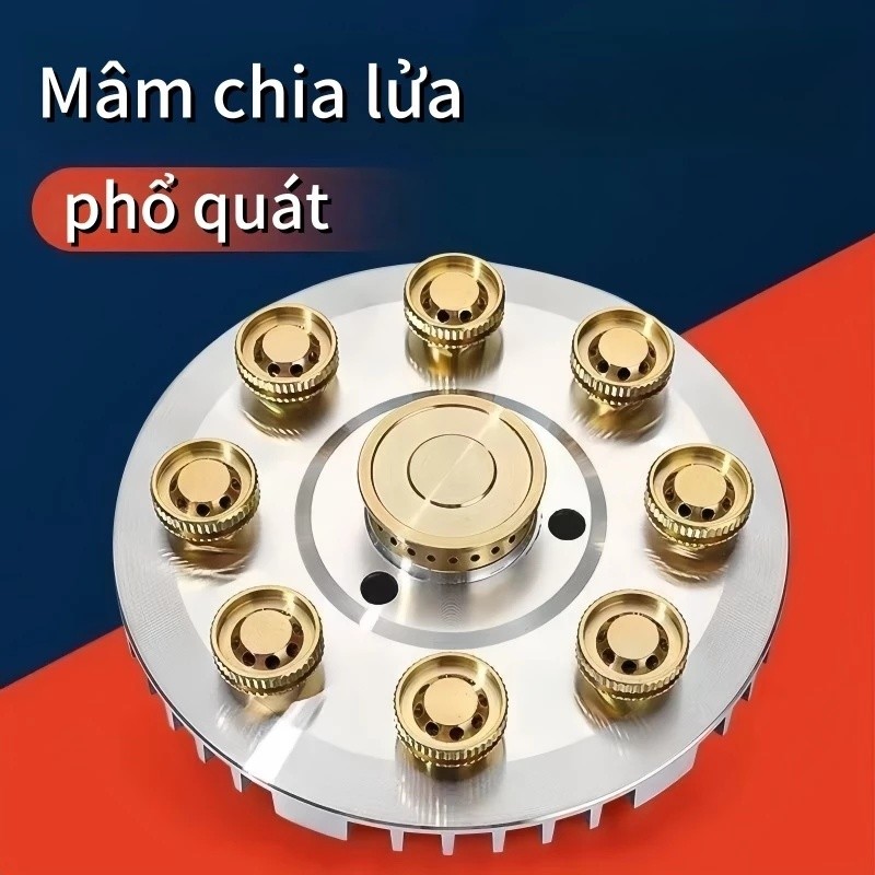 Mâm Chia Lửa 9 Đầu Đốt Phụ Kiện Bếp Gas 9 Đầu Đốt Công Xuất Cao/Mâm Chia Lửa Bếp Gas