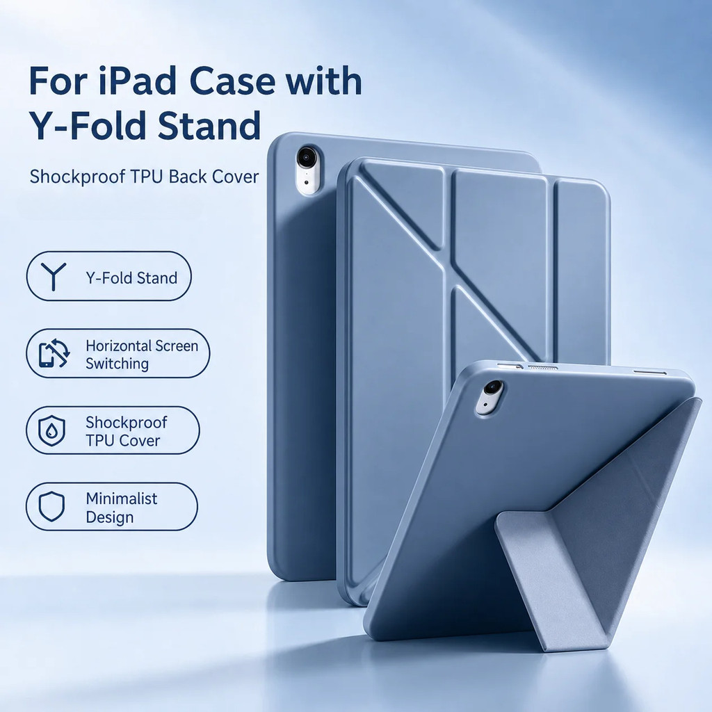 3 + Y-fold Flip Clear Cover Cho Redmi Pad 2 9.7inch Pad 2 SE Pad 2 SE 11inch Soft PU Leather Stand S