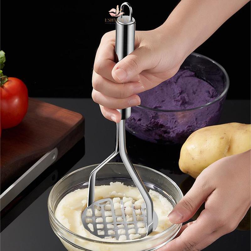 Eshylala Tiện Ích Nhà Bếp Sáng Tạo Bùn Báo Chí Masher Puree Juice Maker Thép Không Gỉ Khoai Tây Máy 
