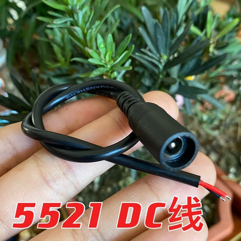 5521 Dây nguồn nữ đơn Dây DC 5.5 * 2.1 Cáp nữ / Cáp đầu ra dài 25CM Cáp nữ dc