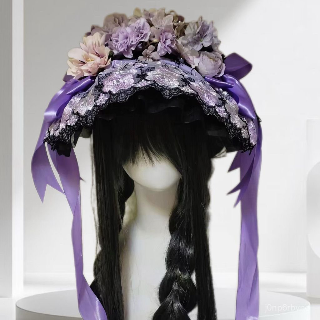 Mũ Bonnet Lolita kết hợp Hán phục phong cách cổ điển sang trọng thủ công