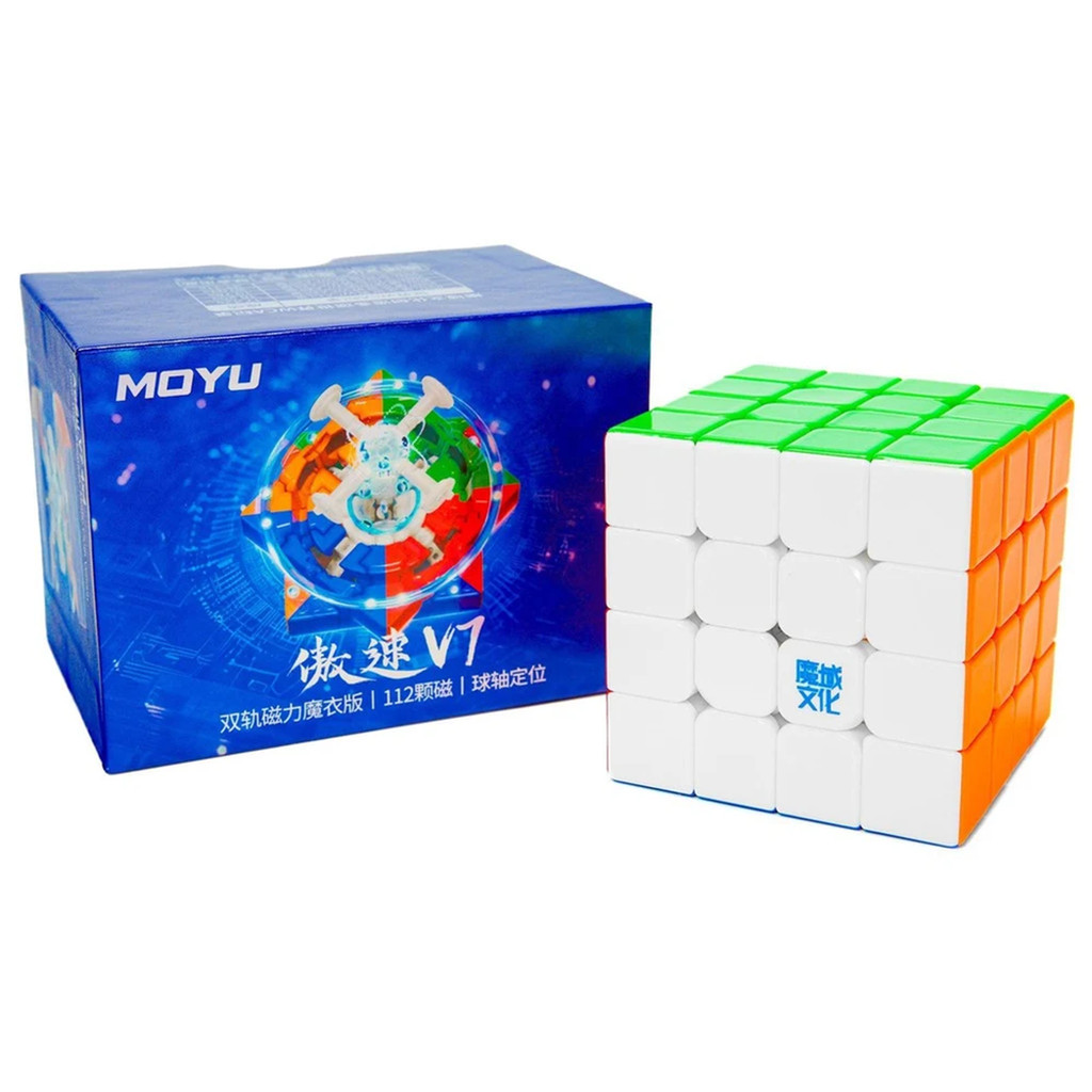 MoYu Aosu V7 Dual Track UV 4x4 Magnetic Cube Stickerless Speed cube Professional Puzzle Toys