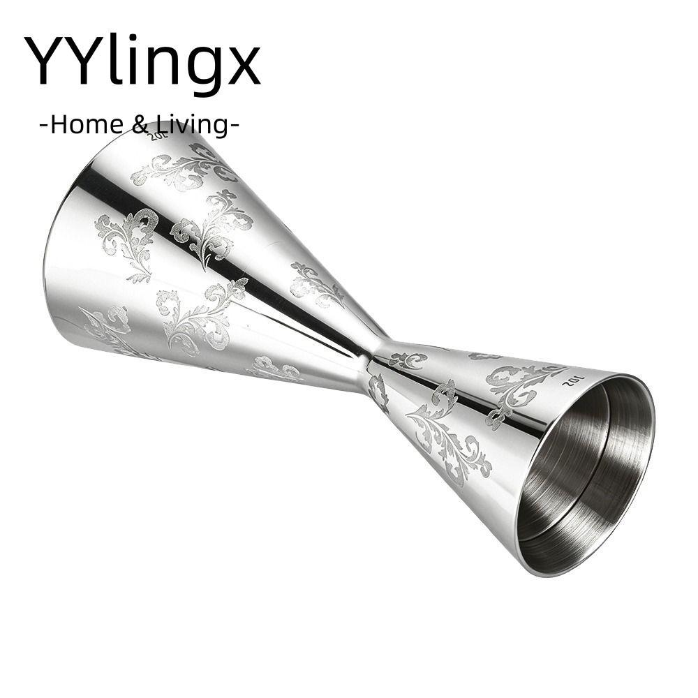 YYLINGX Double Head Jigger, Lá Inox Thiết Kế Sọc Cocktail Jigger Cup, Thanh Jigger Bar 30 / 60ml chu