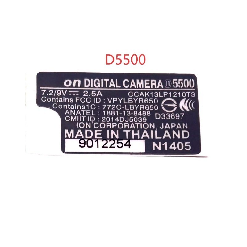 Giấy số thân giấy nhãn dưới cùng cho Nikon D7000 D5500