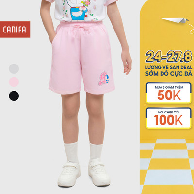 Quần short trẻ em CANIFA cạp chun co giãn, in họa tiết 3BS26S003