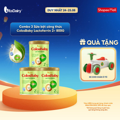 [COMBO 3 LON] Sữa bột ColosBaby Lactoferrin, giúp trẻ tăng đề kháng cho bé trên 2 tuổi - Lon 800g