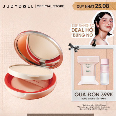 [Judydoll LIVE] Phấn Nén JUDYDOLL Phấn phủ Chống Nắng Che phủ Mờ lỗ chân Lông Mịn lì Lâu trôi 9g