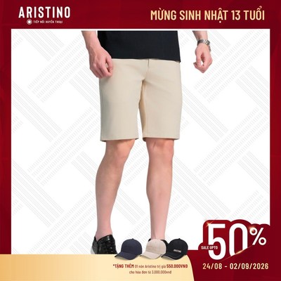 Quần short thể thao nam ARISTINO Regular fit suông nhẹ, chất liệu co giãn, thấm hút tốt - ASO021AS2