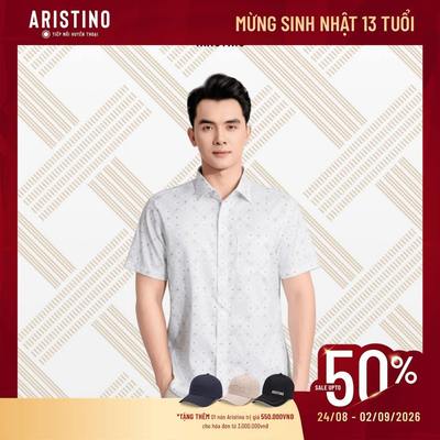 Áo Sơ Mi Nam Trắng Họa Tiết Aristino Business Perfect Fit 1SS064AS3