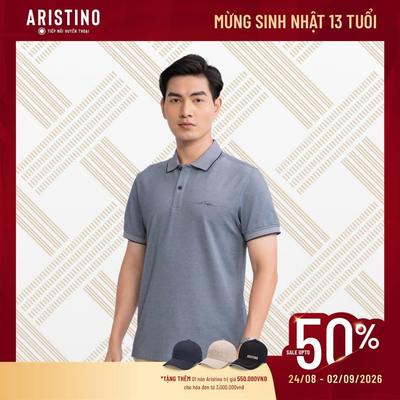 Áo polo ngắn tay ARISTINO Regular fit, 4 màu in họa tiết khỏe khoắn, ấn tượng - APS066S3