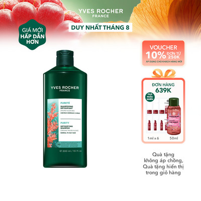 Dầu gội dành cho tóc dầu bết Yves Rocher Purity Detoxifying Shampoo 300ml