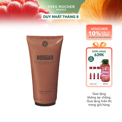 Sữa tắm gội cho nam Yves Rocher Hoggar Shampoo And Shower Gel 200ml