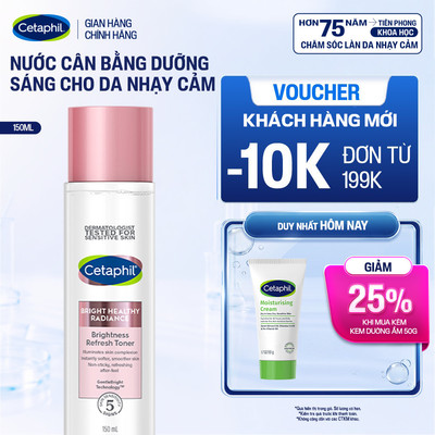 Nước cân bằng làm sáng dịu lành cho da nhạy cảm CETAPHIL BRIGHT HEALTHY RADIANCE TONER 150ML