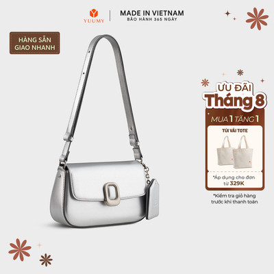 Túi Yuumy (Thời trang nữ khóa oval kèm gương mini - Túi đeo chéo da Glossy YN312) Bagsmart