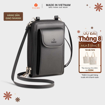 Túi Yuumy (Thời trang nữ phối ngăn nắp gập mini - Túi đeo chéo da Seasand YN245)