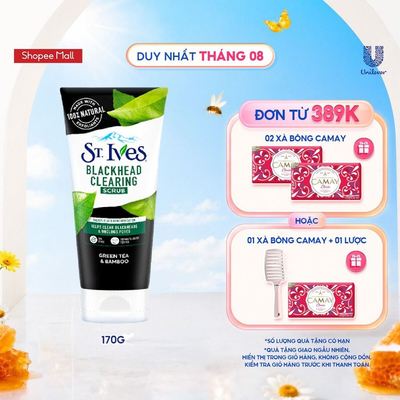 Sữa rửa mặt tẩy tế bào chết ngừa mụn St.ives Trà Xanh 170g