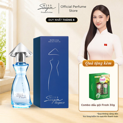 Nước Hoa Nữ Thơm Lâu, Hương Thơm Tươi Mát Tinh Khiết Miss Saigon Elegance Sapphire 15ml