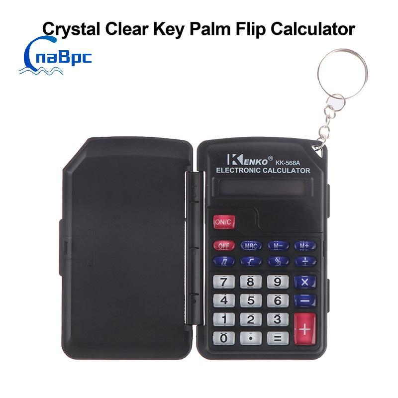 < CnaBpc > Crystal Clear Keys Palm Clamshell Calculator Nhà thơ Máy tính học sinh Mini cầm tay Đồ dù