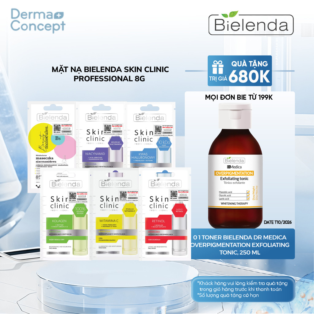 Mặt nạ Bielenda Skin Clinic Professional Retinol 8g
