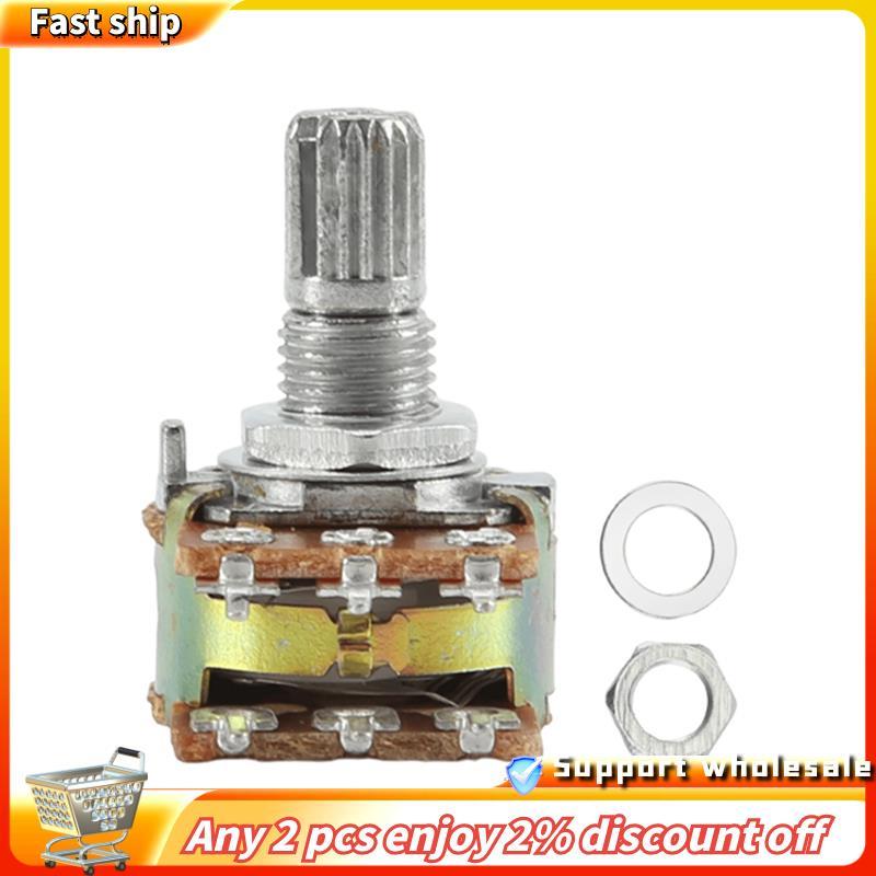 Còn hàng-1 chiếc bạc kim loại B50K 50K ohm 6 chân viền kép Chiết áp 3.8 * 2.8 * 1.7cm