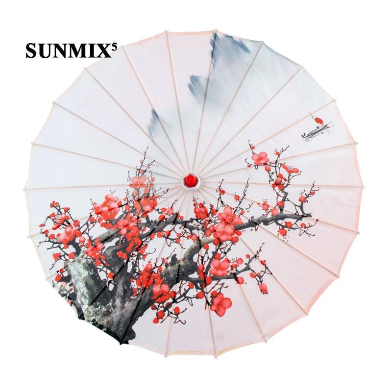 Trung Quốc Dầu Ô Giấy Nghệ Thuật Trung Quốc Cổ Điển Nhảy Dù 32 Inch Tre Lụa Dù Cho Làng Phong Cảnh T