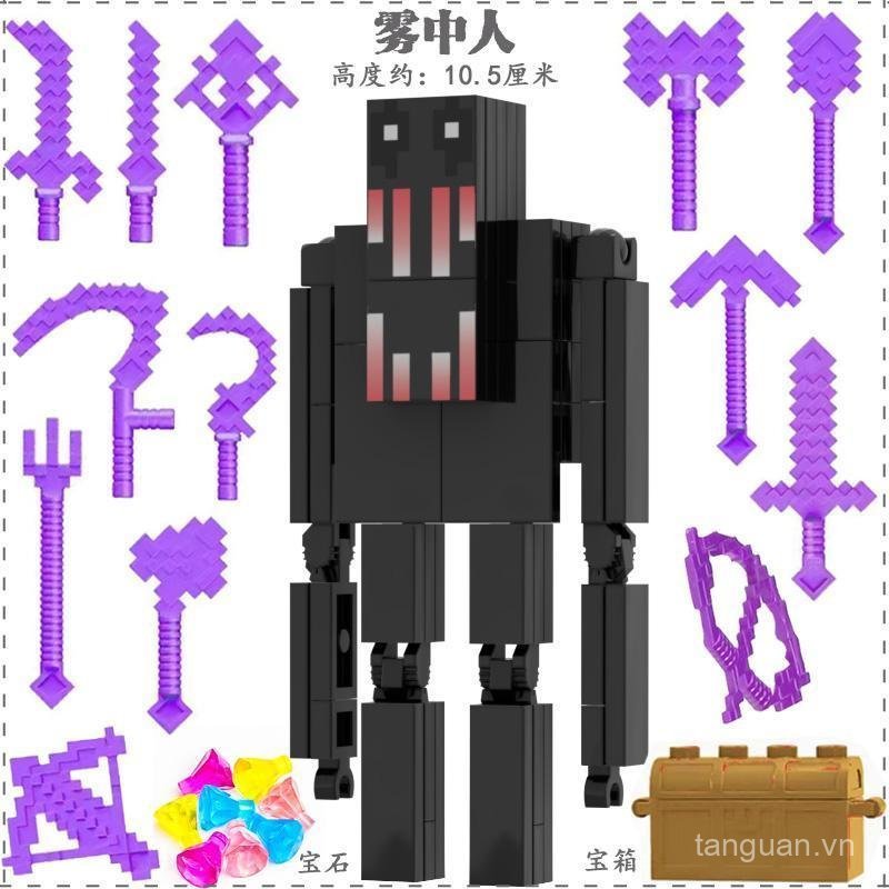 Tương thích Minifigure Khối Xây Dựng Minecraft Annoying Villagers Kickerman HIM Trọn Bộ Minifigure V