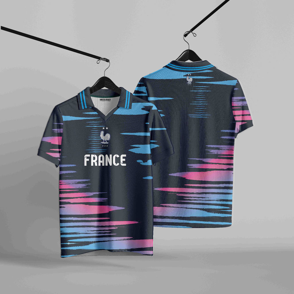 1. France Concept Jersey Gradasi Biru Hồng / In đầy đủ [không tùy chỉnh]